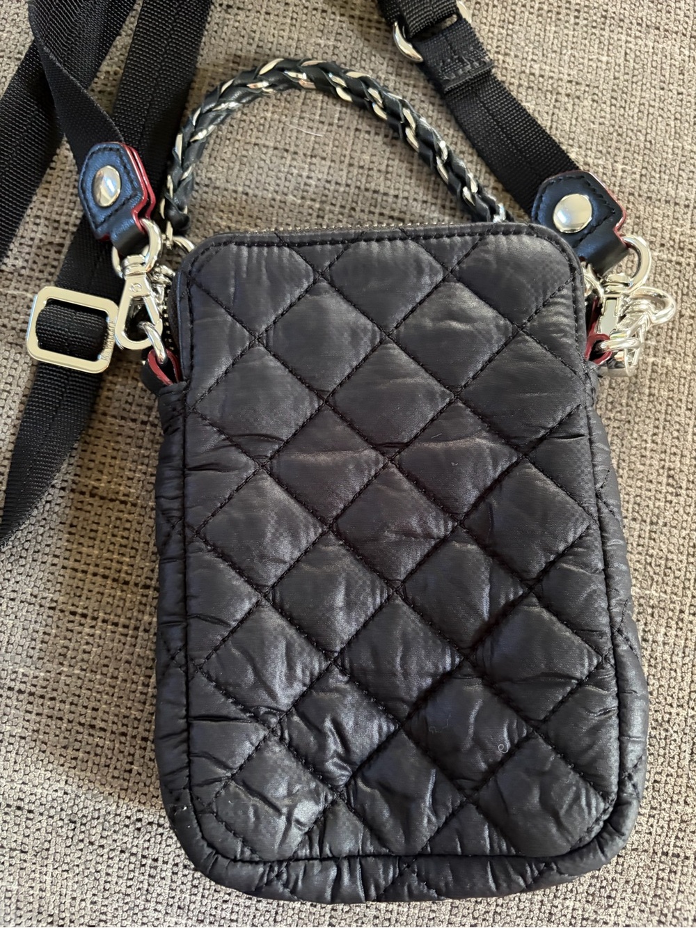MZ Wallace Black Micro Crosby Nylon Quilted Crossbody - Picture 5 of 6